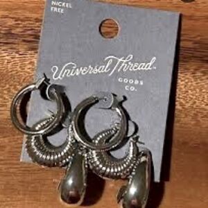 Universal Thread earrings  nickel free fashion jewelry set of 3 new